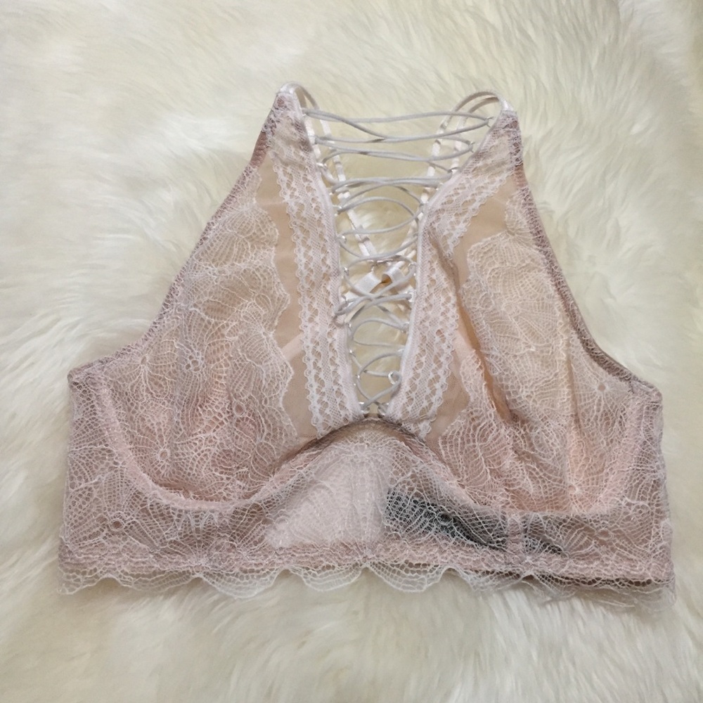 VS S High Neck Bralette Lace Up - Picture 13 of 16